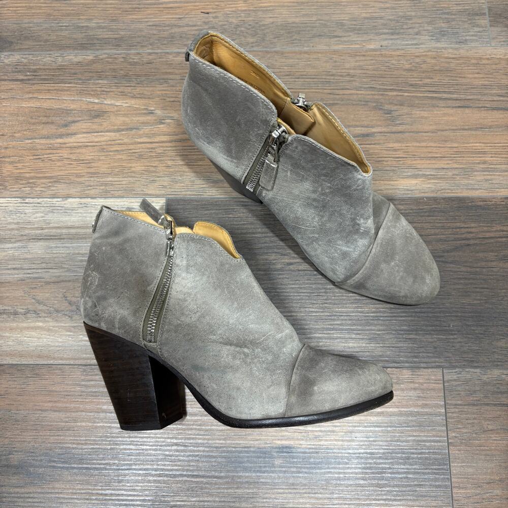 Rag & Bone Womens Size 39.5/US 9 Margot Suede Bootie Gray Heeled Almond Toe